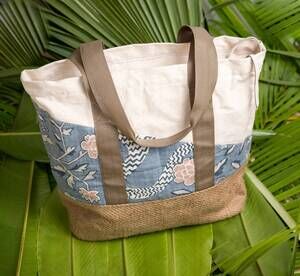 NEW IMSY women's point judith tote bag in light blue stem